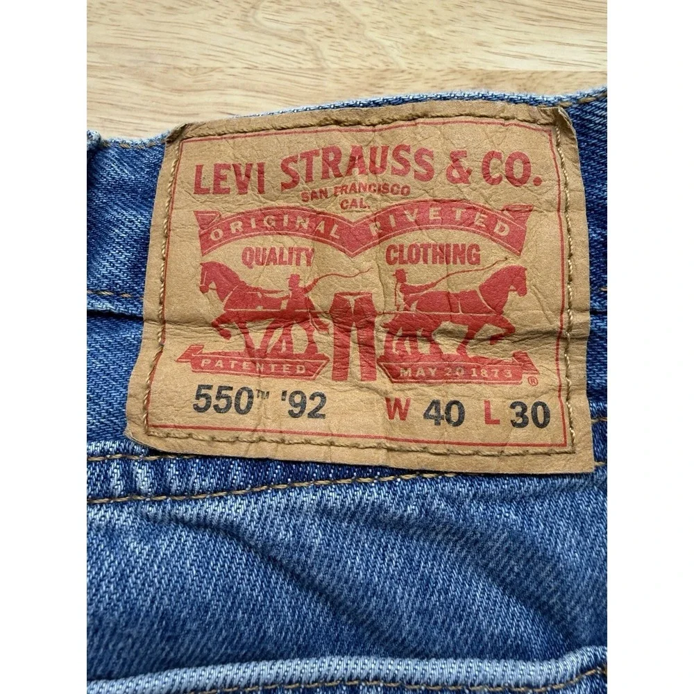 Levi's 550 '92 Jeans Mens‎ 40X30 Blue Denim Relaxed Fit Tapered Leg 100% Cotton